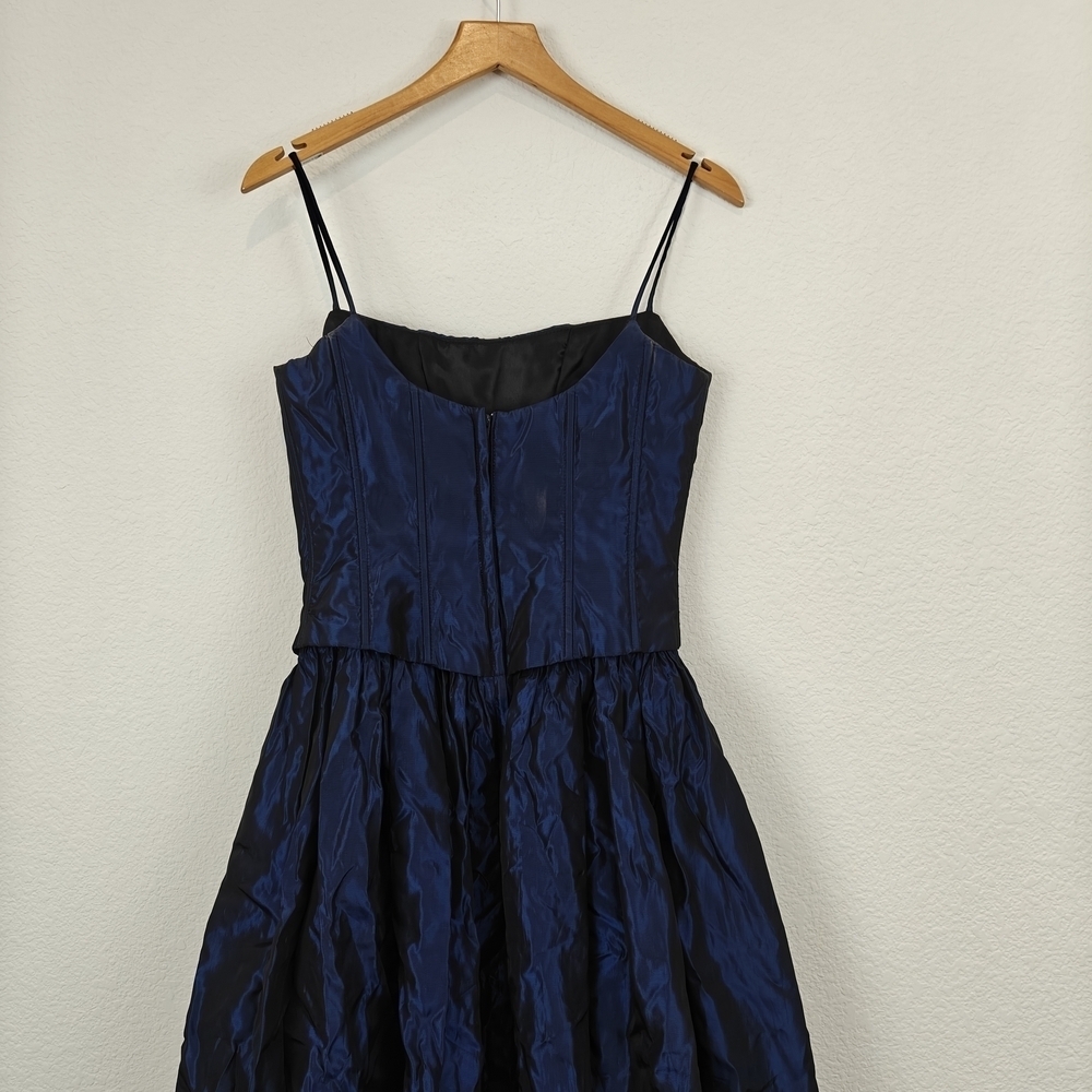 Gunne Sax Vintage 80s 90s Blue Iridescent Corset Princess Halloween Dress Small - Picture 9 of 11